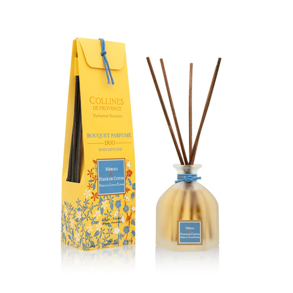 Collines de Provence Diffusore con Bastoncini Neroli e Fiori di Cotone