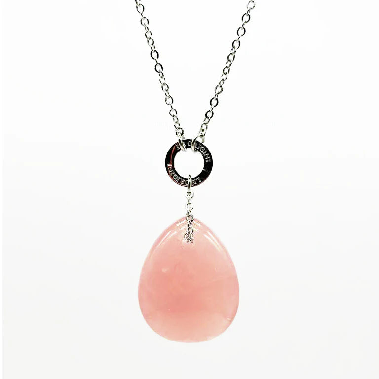 LE ORIGINI PENDENTE GOCCIA QUARZO ROSA