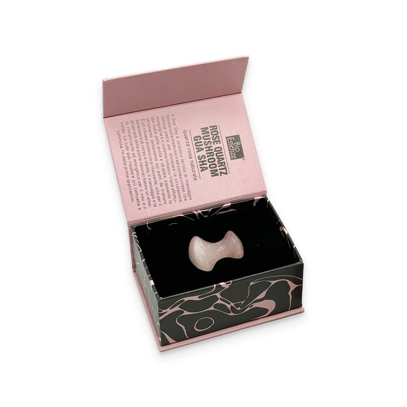 Bio Essenze Gua Sha Mushroom Quarzo rosa