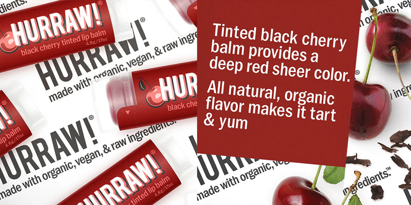 Hurraw! Black Cherry Tinted Lip Balm
