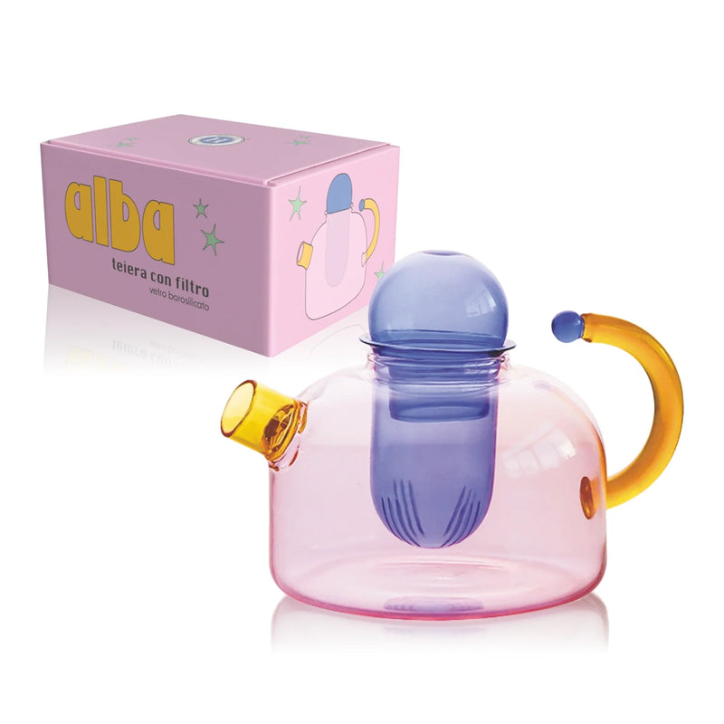 Teiera in vetro borosilicato Alba