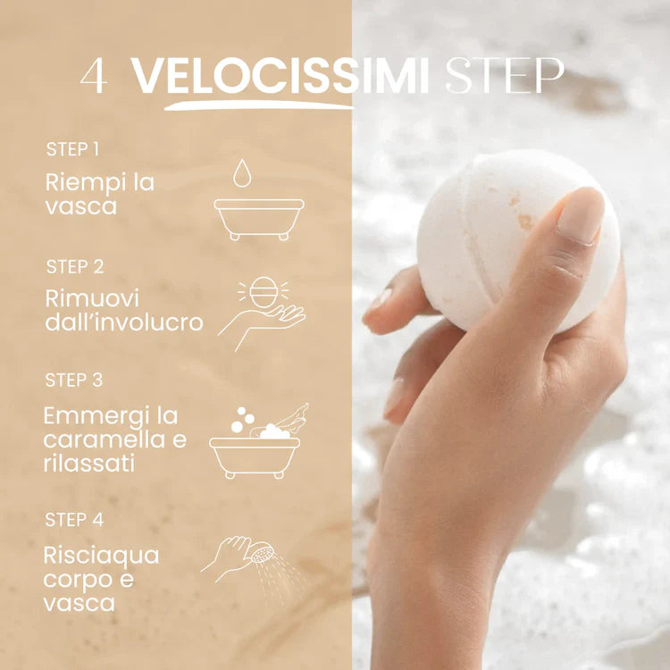 Senso Naturale Caramella Bomba Da Bagno LATTE E MIELE