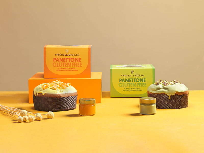 Fratelli Sicilia Panettone al Pistacchio con Crema al Pistacchio GLUTEN FREE