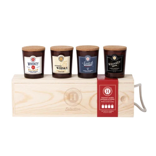 Himalaya Candle Selection Whisky In Box Legno