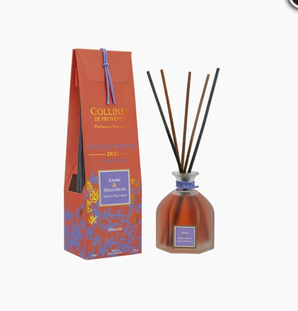 Collines de Provence Diffusore con Bastoncini Ambra e Eliotropio