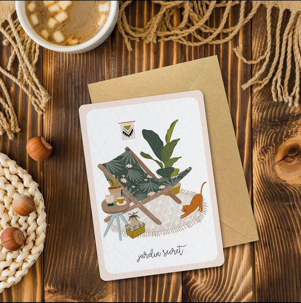 Maison Joliette Cartolina Secret Garden Chaise Longue