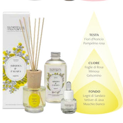 Nasoterapia Diffusore con Bastoncini Mimosa e Zagara