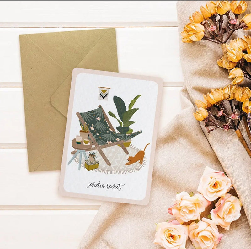 Maison Joliette Cartolina Secret Garden Chaise Longue