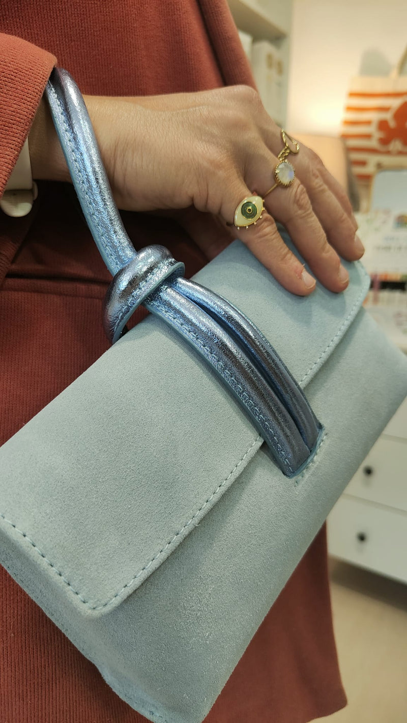 Borsa in Pelle Kelly - Cielo